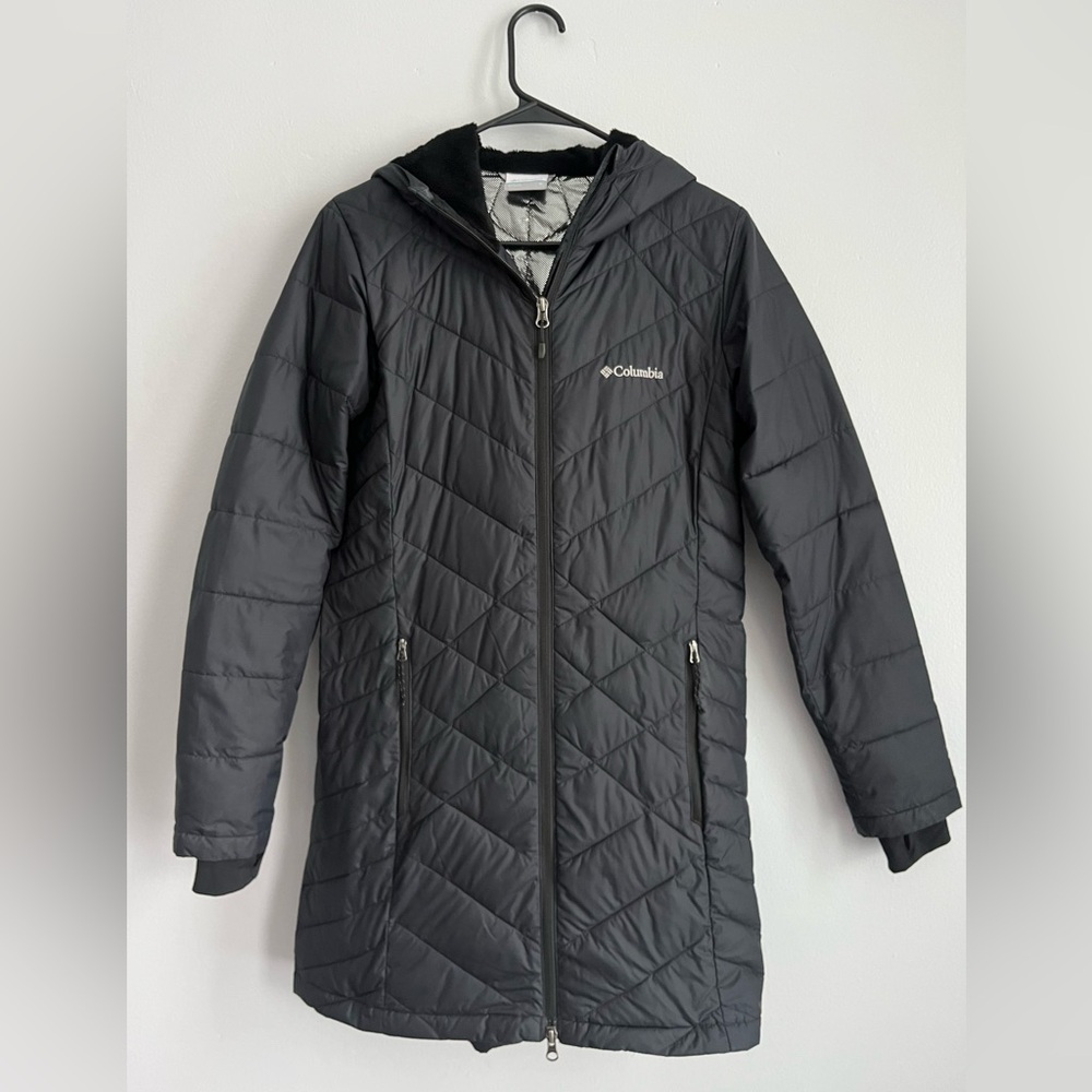 Columbia Women’s Heavenly Long Hooded Jacket Small Black